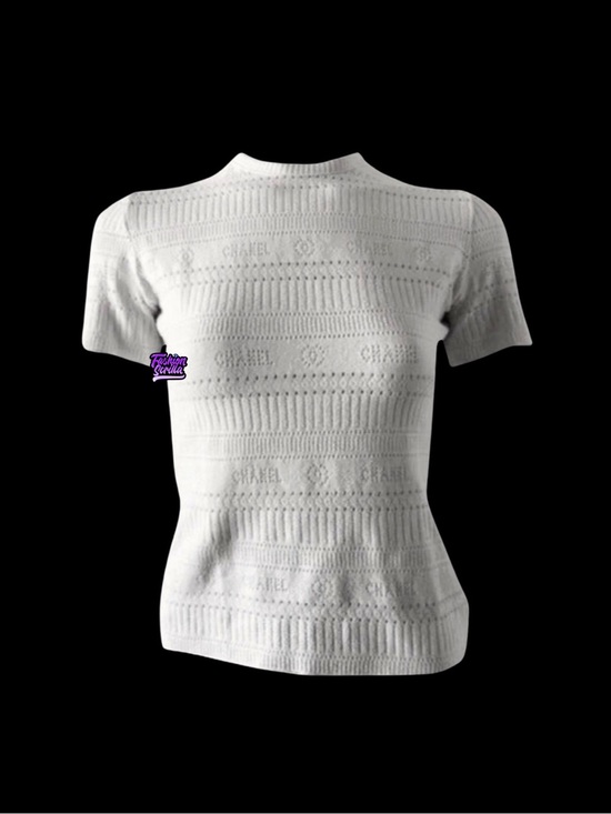 CHANEL Tops - CHANEL Vintage Logo Monogram Y2K Top